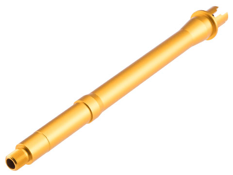 Slong Airsoft CNC Aluminum All-In-One Outer Barrel for M4/M16 Airsoft AEG Rifles (Length: 10.5 / Gold)
