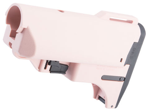 Slong Airsoft Retractable Magazine Stock for M4/M16 Airsoft AEG Rifles (Color: Pink)