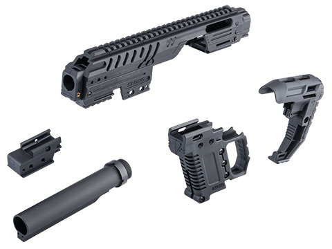 Slong Airsoft MPG-G Carbine Conversion Kit for GLOCK Series Gas Blowback Airsoft Pistols (Color: Black)