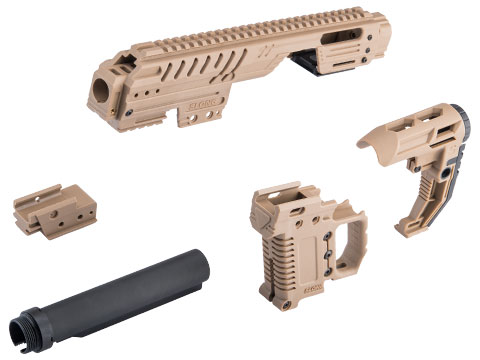 Slong Airsoft MPG-G Carbine Conversion Kit for GLOCK Series Gas Blowback Airsoft Pistols (Color: Tan)