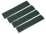 Matrix 6.25 Checkered Rubber RIS RAS Rail Covers Panels (OD Green / Set of 4)