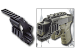 Rail Mount System for HFC / KWA / KSC / KJW / WE / ASG Series Pistols with a Railed Frame Gas Gun.