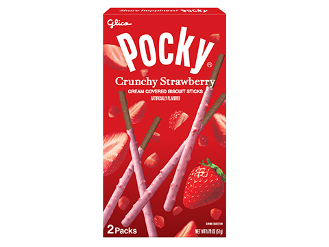 Glico Pocky Crunchy Strawberry Flavored Biscuit Sticks