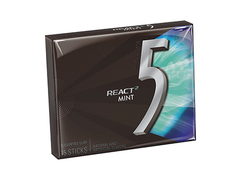 5 Gum REACT Sugarfree Mint Chewing Gum