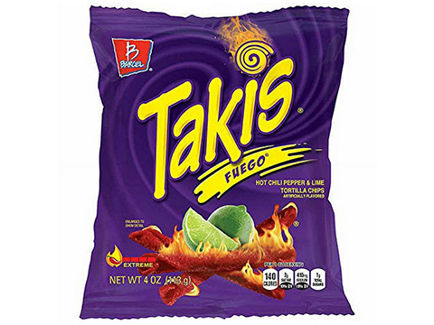 Grupo Bimbo Takis Fuego 4oz Tortilla Rolled Chips