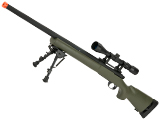 Snow Wolf US Army M24 Military Airsoft Bolt Action Scout Sniper Rifle (Color: OD Green)
