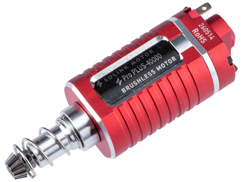 Solink Motor Professional Plus Brushless Airsoft AEG Motor w/ Selectable RPM (Model: 40000RPM / Long)