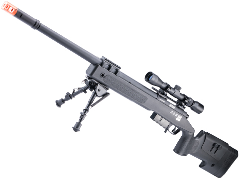 Specna Arms CORE M40A5 Bolt Action Airsoft Sniper Rifle (Color: Black / 400 FPS / Bipod & Scope Package)