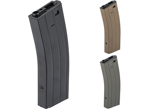 Specna Arms 400rd Flash Mag Stamped Steel Extended M4 / M16 AEG Magazine (Color: Black)