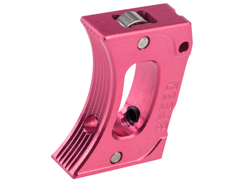 SPEED Ball Bearing Trigger for Tokyo Marui Hi-Capa/M1911 Airsoft Gas Blowback Pistols (Model: Curve Trigger / Mono Hole / Pink)