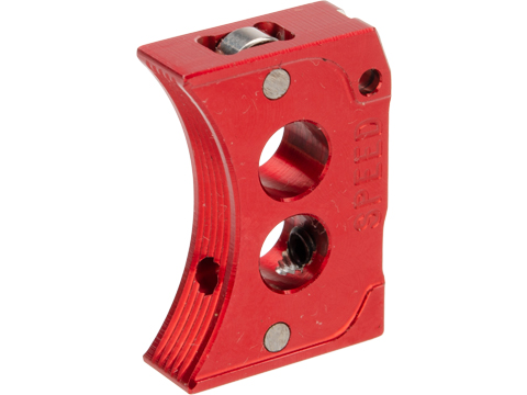 SPEED Ball Bearing Trigger for Tokyo Marui Hi-Capa/M1911 Airsoft Gas Blowback Pistols (Model: Curve Trigger / 2 Hole / Red)