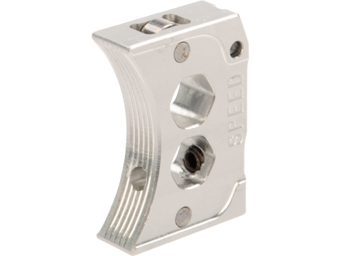SPEED Ball Bearing Trigger for Tokyo Marui Hi-Capa/M1911 Airsoft Gas Blowback Pistols (Model: Curve Trigger / Hex Holes / Silver)