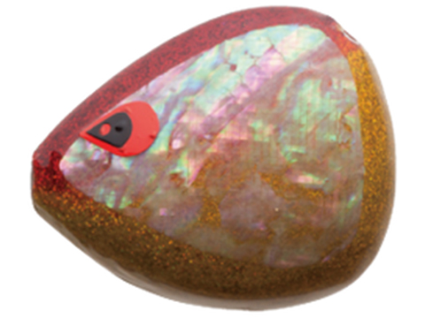 White Abalone Orange Glitter