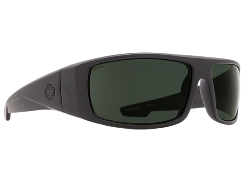 Spy Optic Logan Sunglasses (Model: Matte Black Frame / ANSI RX / HD Plus Gray Green Lens)