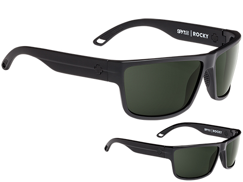 Spy Optic Rocky Sunglasses (Color: Matte Black Frame / HD Plus Gray Green Lens / Polarized)