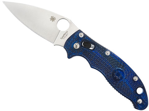 Spyderco MANIX 2 Lightweight Folding Knife (Model: Plain Edge / Blue FRCP)