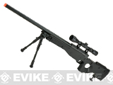 Matrix AW-338 MB08D Bolt Action Airsoft Sniper Rifle with Folding Stock by WELL (Color: Black + Bipod)