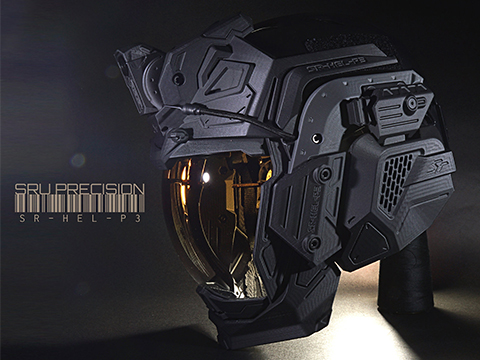 SRU P3 Tactical Helmet System w/ Integrated Cooling System & Flip-Up Visor 