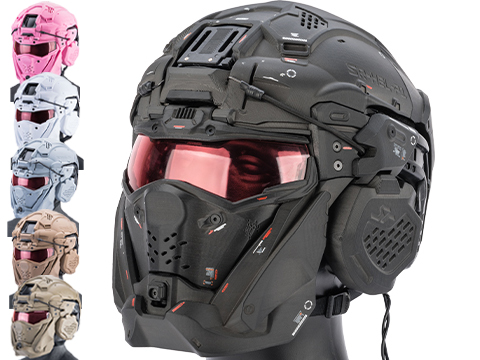SRU SR Tactical Helmet w/ Integrated Cooling System & Flip-Up Visor 