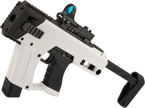 SRU PDW Carbine Kit with Elite Force GLOCK 17 Airsoft Pistols (Color: White / CO2)