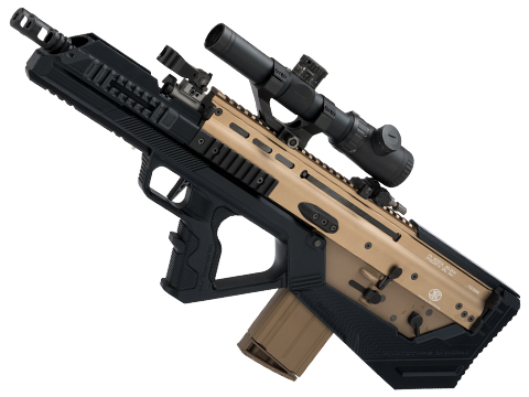 Evike.com Custom WE-Tech MK17 Gas Blowback Airsoft Rifle with SRU SCAR-H Bullpup Conversion Kit (Color: Black / Tan)