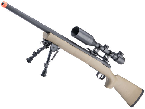 S&T M700 Sportline Bolt Action Spring Power Sniper Rifle (Color: Tan)