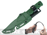 Matrix M37-K Seal Pup Type Rubber Training Knife w/ Hardshell Sheath Airsoft Movie Prop (Color: OD Green)