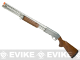 S&T M870 Type Full Metal Airsoft Training Shotgun (Version: Standard / Silver / Wood Stock)