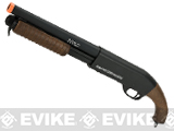 S&T M870 Type Full Metal Airsoft Training Shotgun (Version: Short-Barreled / Black / Faux Wood Grips)