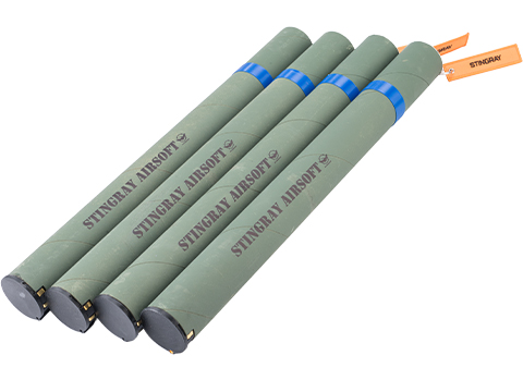 Stingray Airsoft Rocket 4 Pack for Stingray Airsoft AT4 Compressed-Air Rocket Launcher 