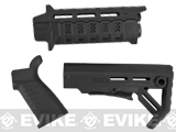 Strike Industries Carbine Length Polymer Furniture Package for Airsoft AEG Rifles (Color: Black)
