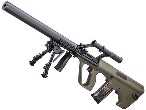 Snow Wolf AUG Phantom Bullpup Airsoft AEG Rifle w/ Integrated Scope and Suppressor (Color: OD Green)