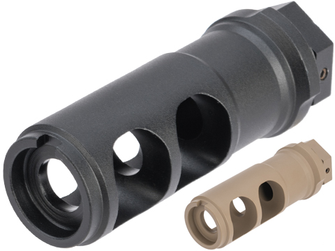 6mmProShop CNC Aluminum Large Caliber Muzzle Brake for Barrett M98 Sniper Rifles (Color: Black)