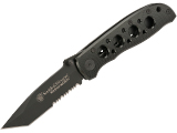 Smith and Wesson Extreme Ops 4.1 Semi-Serrated Tanto Blade with Aluminum Handle