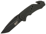Smith and Wesson Military & Police Tanto Blade Folding Knife with Glass Breaker and Strap Cutter