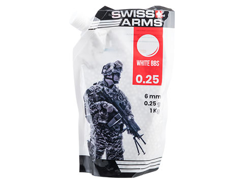 Swiss Arms High Grade Precision Airsoft BBs (Weight: 0.25g / 1kg)