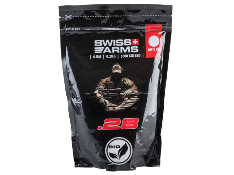 Swiss Arms Eco-Friendly Biodegradable Precision Airsoft BBs (Weight: 0.28g / 1kg)