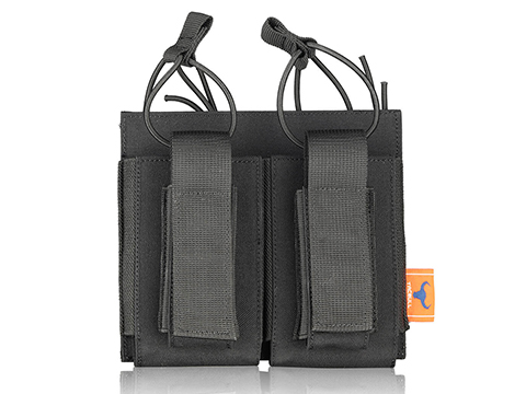 Tacbull Universal MOLLE Open Top Double Rifle and Pistol Magazine Pouch (Color: Black)