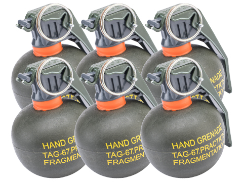 TAGinn TAG-67 Airsoft Pyrotechnic Hand Grenade (Size: 6-Pack)