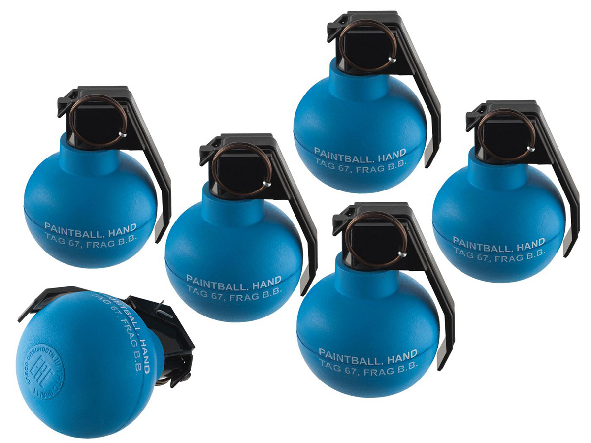TAGinn TAG67 Paintball Pyrotechnic Hand Grenade (Quantity Set of 6)