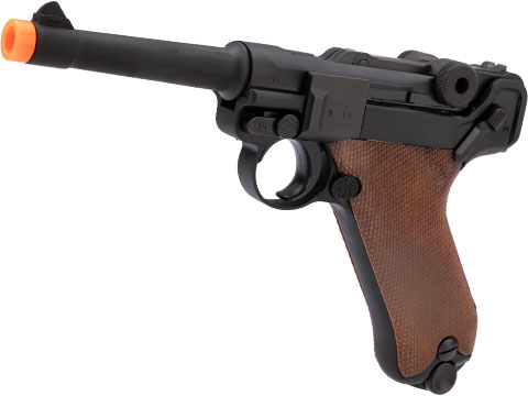 Tanaka Luger P08 Airsoft Gas Blowback Pistol (Model: Faux Wood Grips)