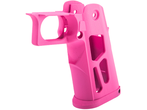 Tapp Airsoft 3D Printed Skeletonized Grip w/ Custom Cerakote for Hi-CAPA Gas Blowback Airsoft Pistols (Color: Prison Pink)