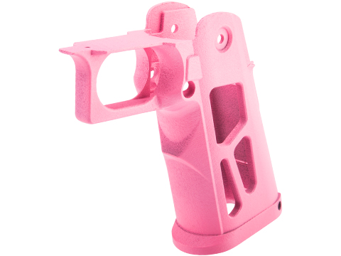 Tapp Airsoft 3D Printed Skeletonized Grip w/ Custom Cerakote for Hi-CAPA Gas Blowback Airsoft Pistols (Color: Pink Sherbert)