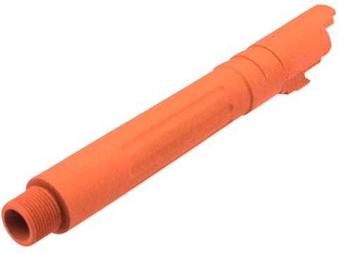 Tapp Airsoft 3D Printed Threaded Barrel w/ Custom Cerakote for Tokyo Marui Hi-CAPA 5.1 Gas Blowback Airsoft Pistols (Color: Hunter Orange)