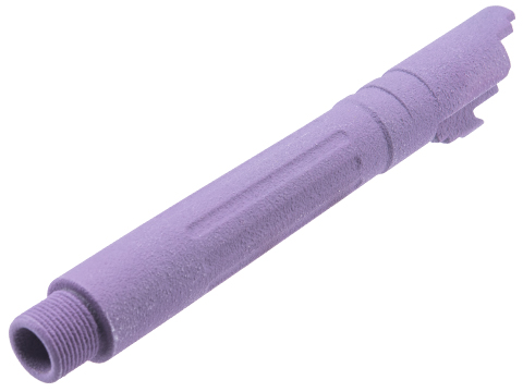 Tapp Airsoft 3D Printed Threaded Barrel w/ Custom Cerakote for Tokyo Marui Hi-CAPA 5.1 Gas Blowback Airsoft Pistols (Color: Bright Purple)