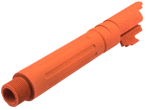 Tapp Airsoft 3D Printed Threaded Barrel w/ Custom Cerakote for Tokyo Marui Hi-CAPA 4.3 Gas Blowback Airsoft Pistols (Color: Hunter Orange)