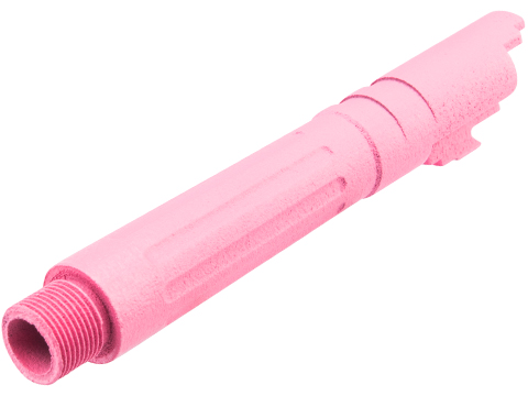 Tapp Airsoft 3D Printed Threaded Barrel w/ Custom Cerakote for Tokyo Marui Hi-CAPA 4.3 Gas Blowback Airsoft Pistols (Color: Pink Sherbet)