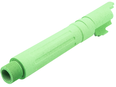 Tapp Airsoft 3D Printed Threaded Barrel w/ Custom Cerakote for Tokyo Marui Hi-CAPA 4.3 Gas Blowback Airsoft Pistols (Color: Parakeet Green)