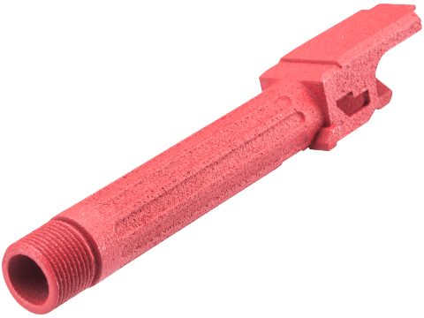 Tapp Airsoft 3D Printed Threaded Barrel w/ Custom Cerakote for TM Compact Poly Frame Gas Blowback Airsoft Pistols (Color: USMC Red)