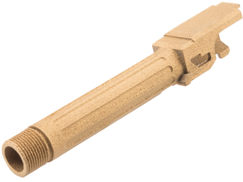 Tapp Airsoft 3D Printed Threaded Barrel w/ Custom Cerakote for TM Compact Poly Frame Gas Blowback Airsoft Pistols (Color: Gold)